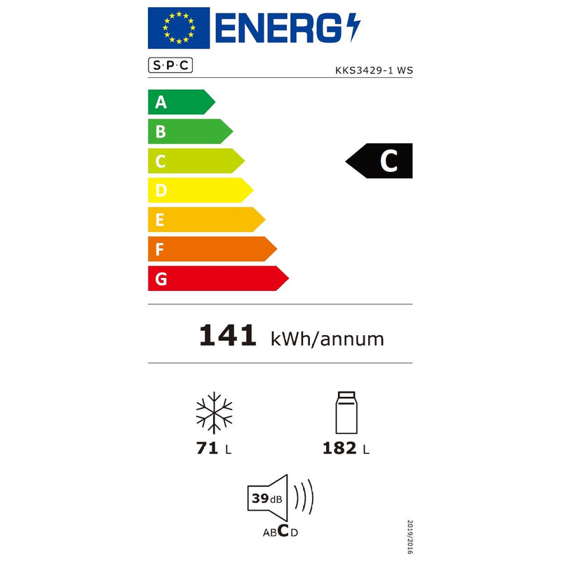 SPC Combinaison cool / congélateur KKS3429-1 Weiss, 253 L, Classe C, NOBOR