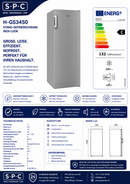 SPC Gefrierschrank H-GS3450, INOX-Look, 161 L, NoFrost, C-Klasse
