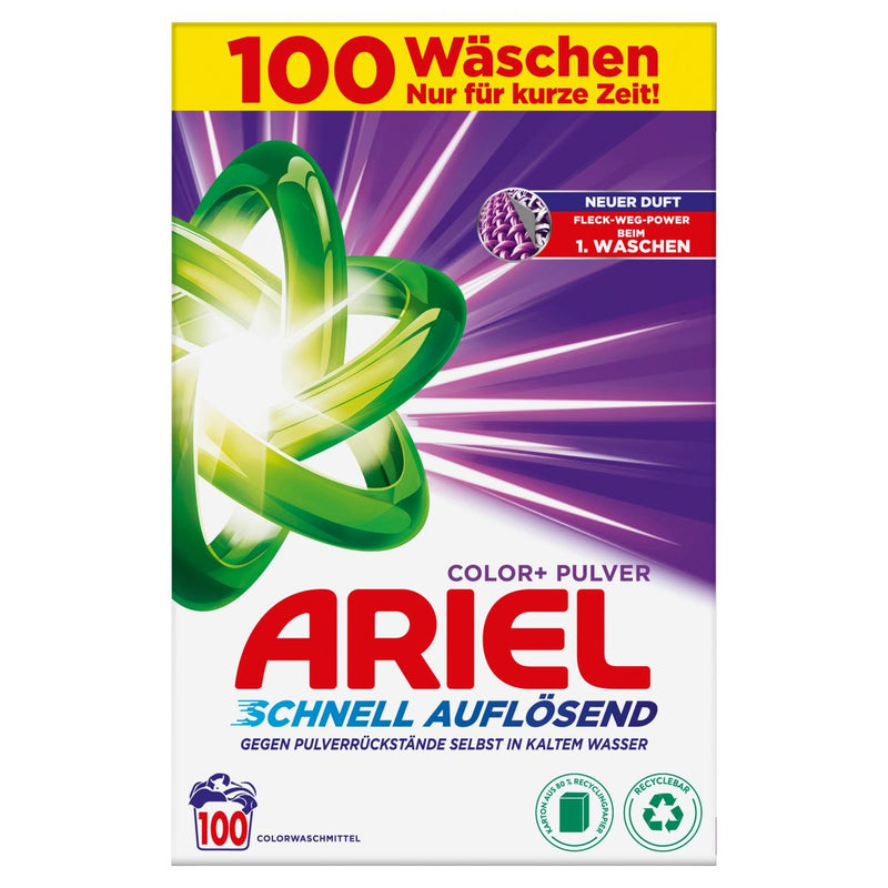 Couleur de poudre de détergent Ariel 6 kg - 100wl