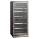Scandomestic Weinkühlschrank SCSV104X, 90 Flaschen, 2 Zonen