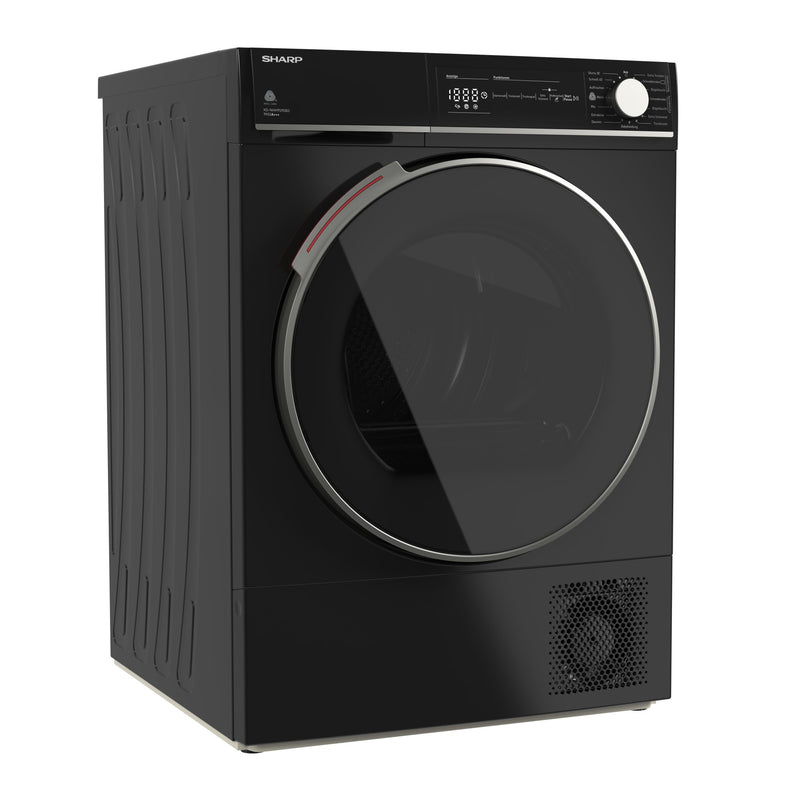 Sharp Lieze dryer 9kg, KD-NHH9S9S9GB3-DE, A +++, black