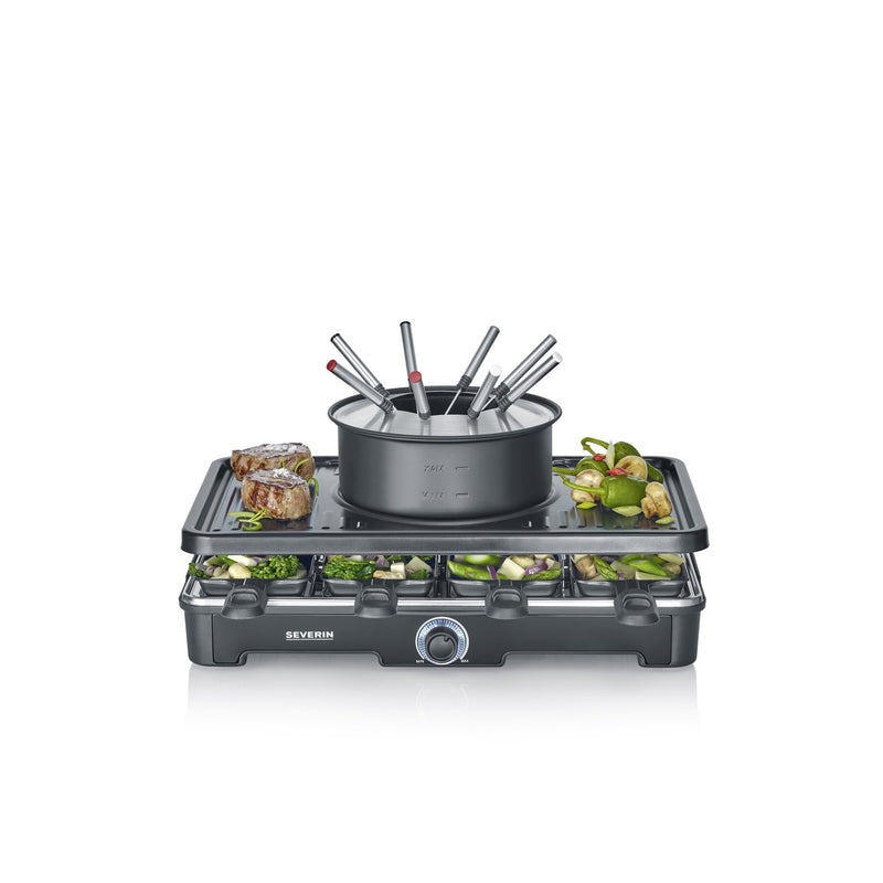 Severin Raclette Oven avec wagon de la station de fondue RG2347