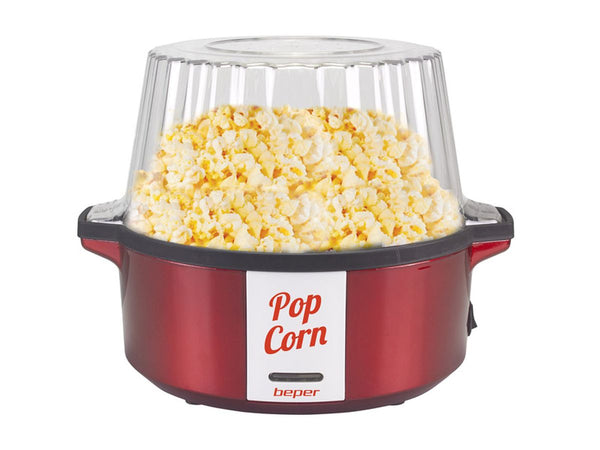 Beper Popcornmaker avec Red en acier Red, P101CUD050