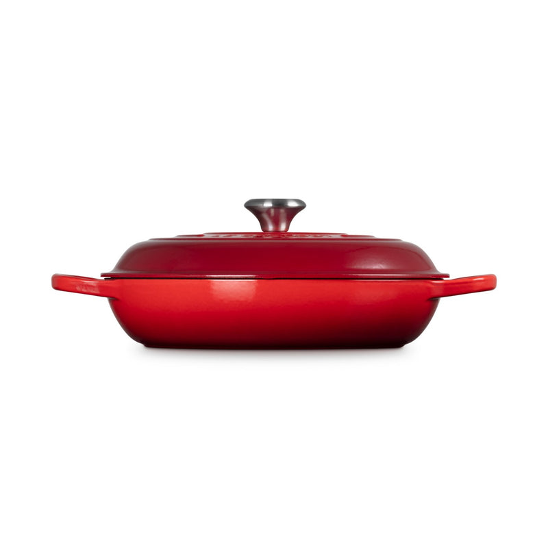 Le Creuset Pan Signature en fonte Gourmet Pot, Ø 30 cm, cerise rouge