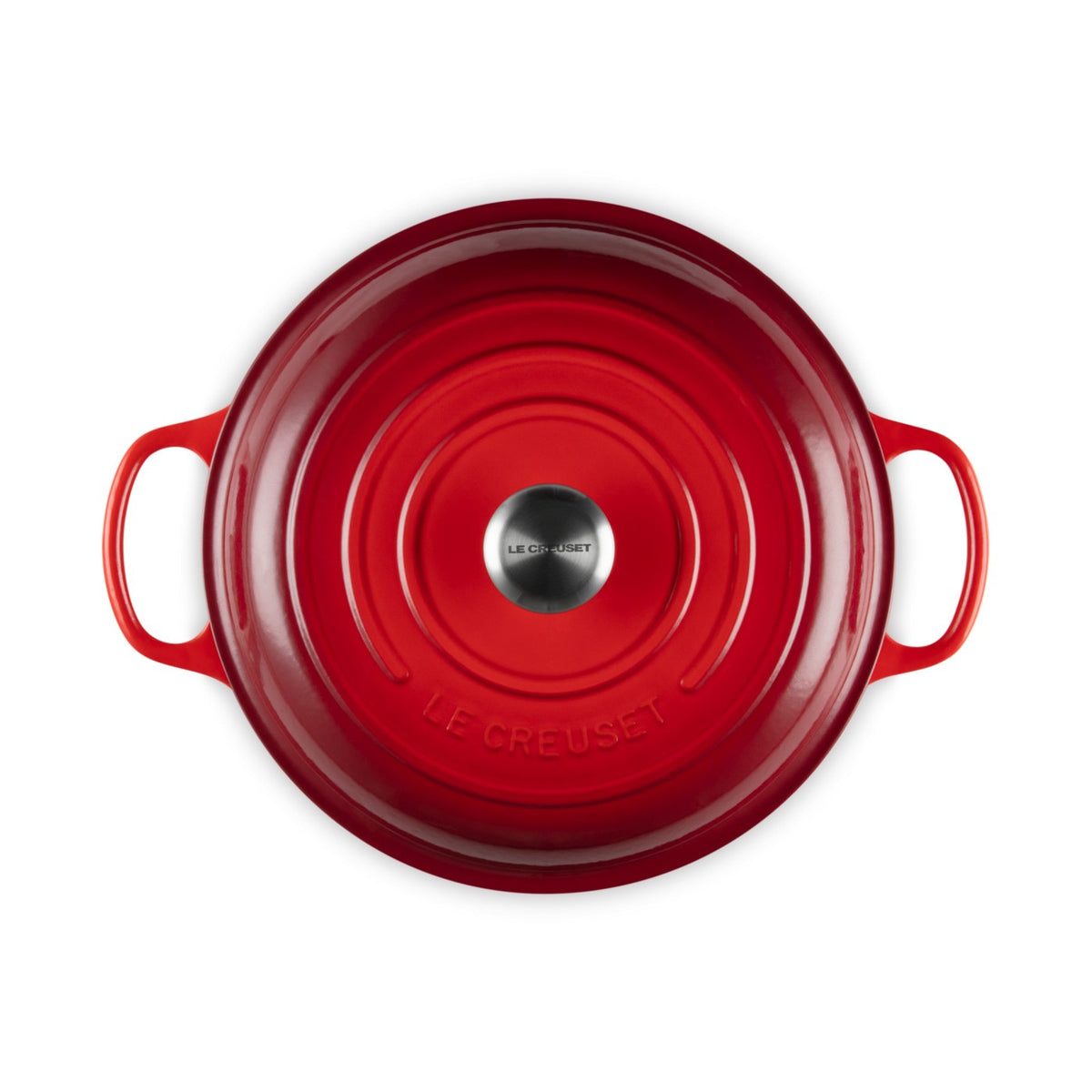 Le creuset pan signature cast iron gourmet pot, Ø 30cm, cherry red
