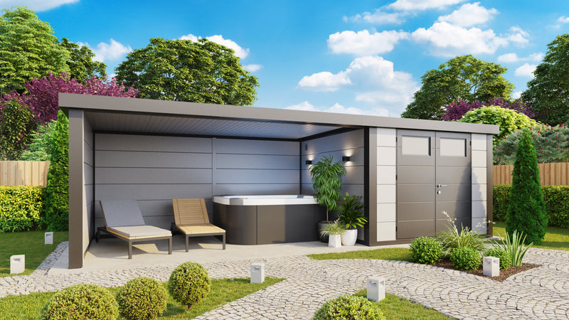 Spa Solutions Gartenhaus Bolthouse mit Pergola Extra Large