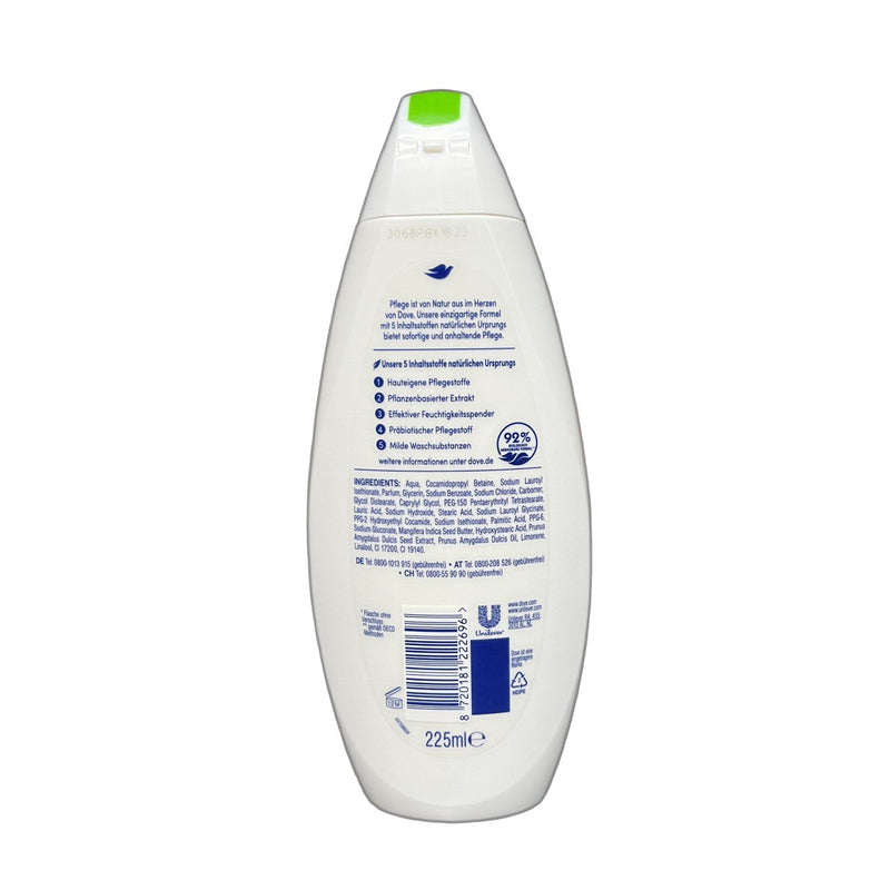 Dove Shower Agent infirmière Nature Mangboutter Extrait d'amande 225 ml