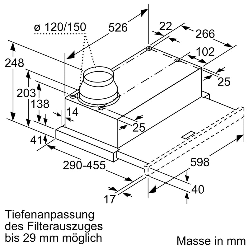 Bosch Extracteur Hood Flat Skating Hood DFM064A51C, 60 cm