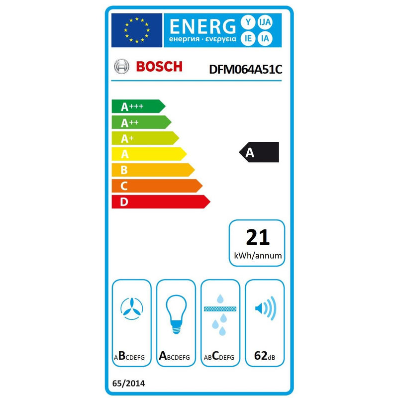 Bosch Extracteur Hood Flat Skating Hood DFM064A51C, 60 cm