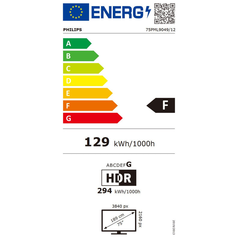 Philips TV 75 pouces, 75 PML9049 / 12