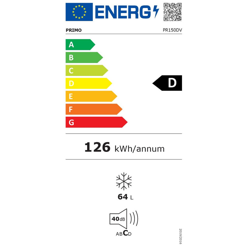 Primo freezer PR150DV, 64 liters