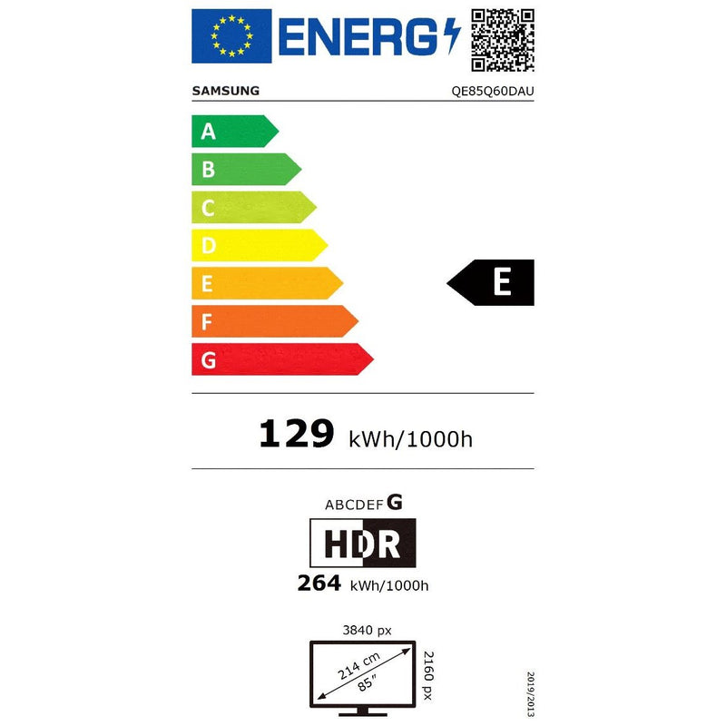 Samsung TV 85 inches, 4K UHD, QE85Q60D (2024)