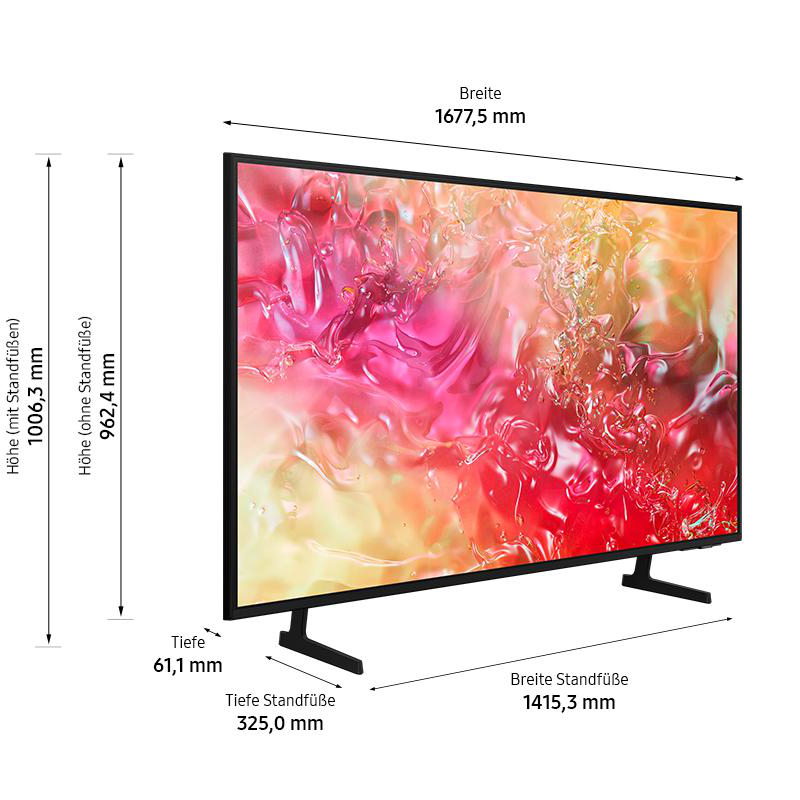 SAMSUNG TV 75 Zoll, 4K UHD, UE75DU7172U (2024)