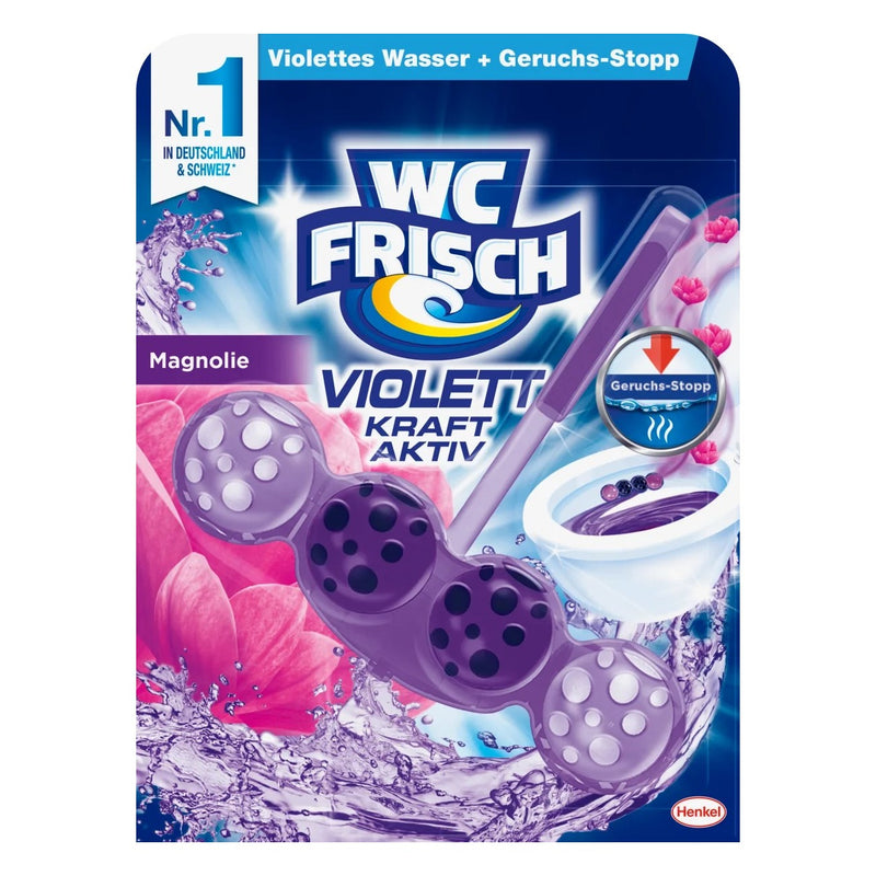 WC Frisch WC Stein Kraft Aktiv Violett Magnolie 50g