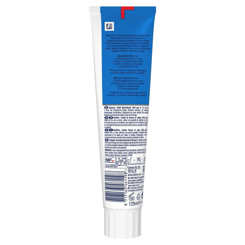 Signal dentifrice 4 In1 Caries Protection 125 ml xxl