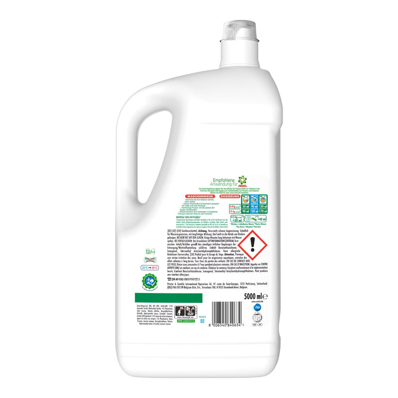 Ariel detergent liquid regular 5L 100WL