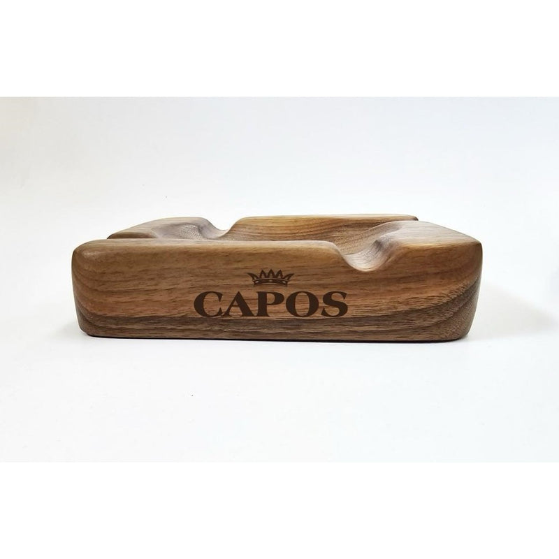 Capos ashtray walnut wood, 17x17x4 cm