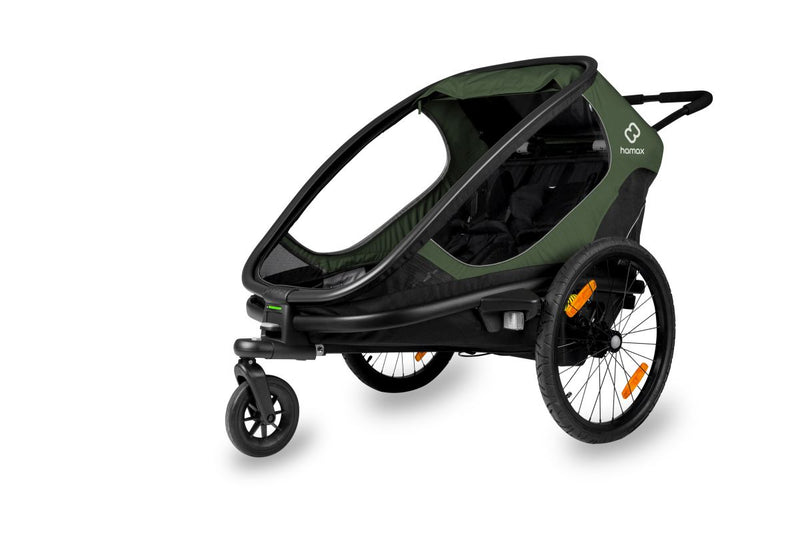 Hamax Bicycle Trailer Outback 2 in 1 verde/nero