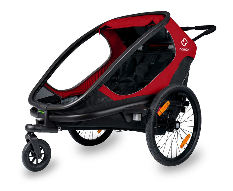 Hamax Bike Trailer Outback 2 in 1 rosso/nero