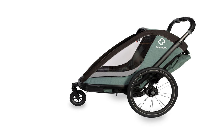 Trailer di bicicletta Hamax Coccon One Verde/Nero