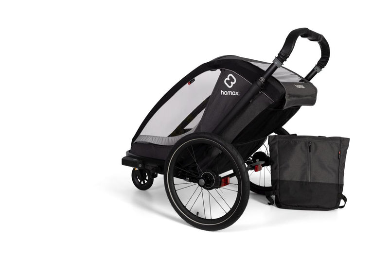 Trailer di bicicletta HAMAX Cocco ONE GRIGIO/NERO