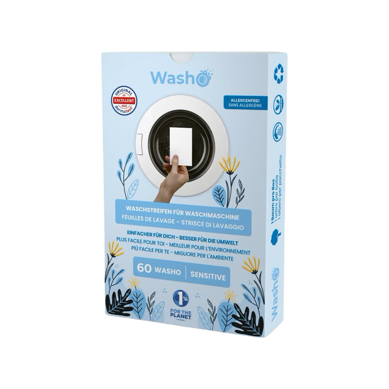 Washo Washing Strips sensibili, 60 pezzi.