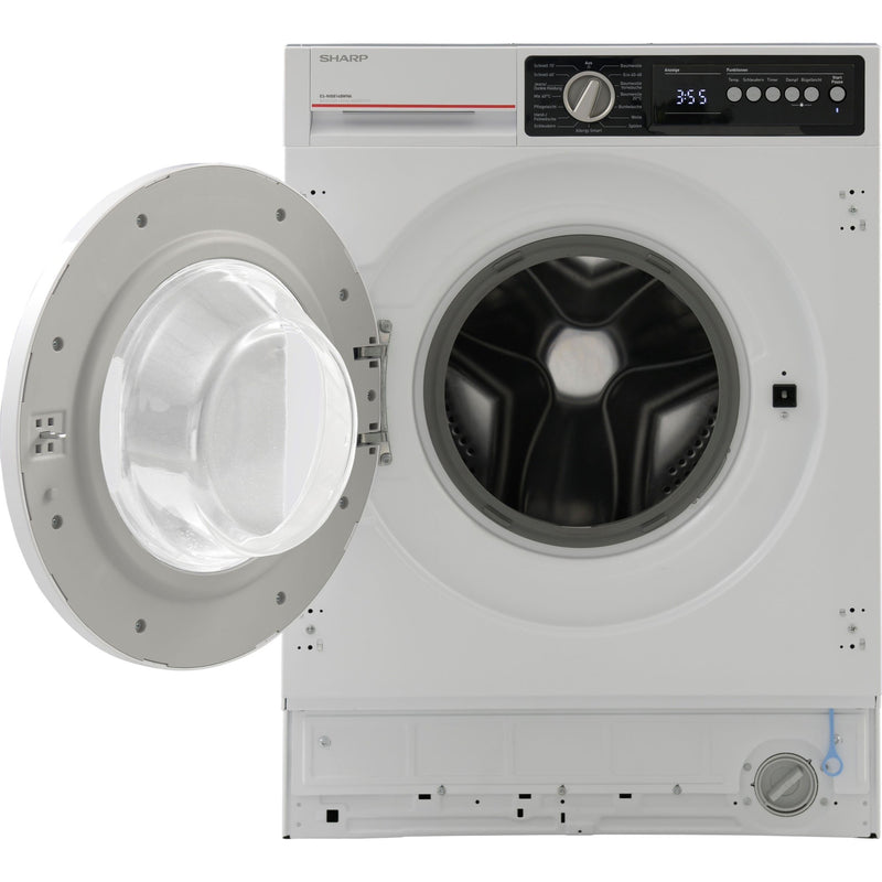Sharp Washing machine installation, 8kg, ES-NIB814BWNA, A-Class