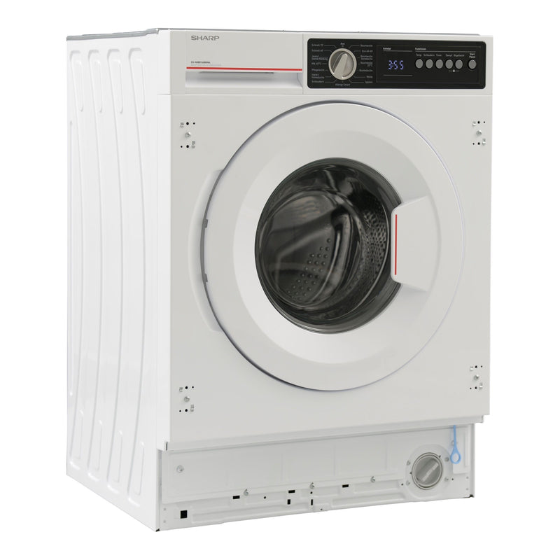 Sharp Washing machine installation, 8kg, ES-NIB814BWNA, A-Class