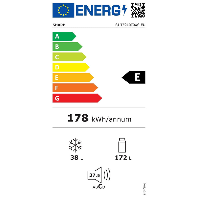 Sharp Réfrigérateur d'installation SJ-TE210T0XS, ch-standard, 209 litres, 145 niche de niche