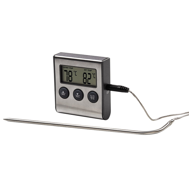 Xavax Bratenthermometer Digitales mit Timer, Kabelsensor