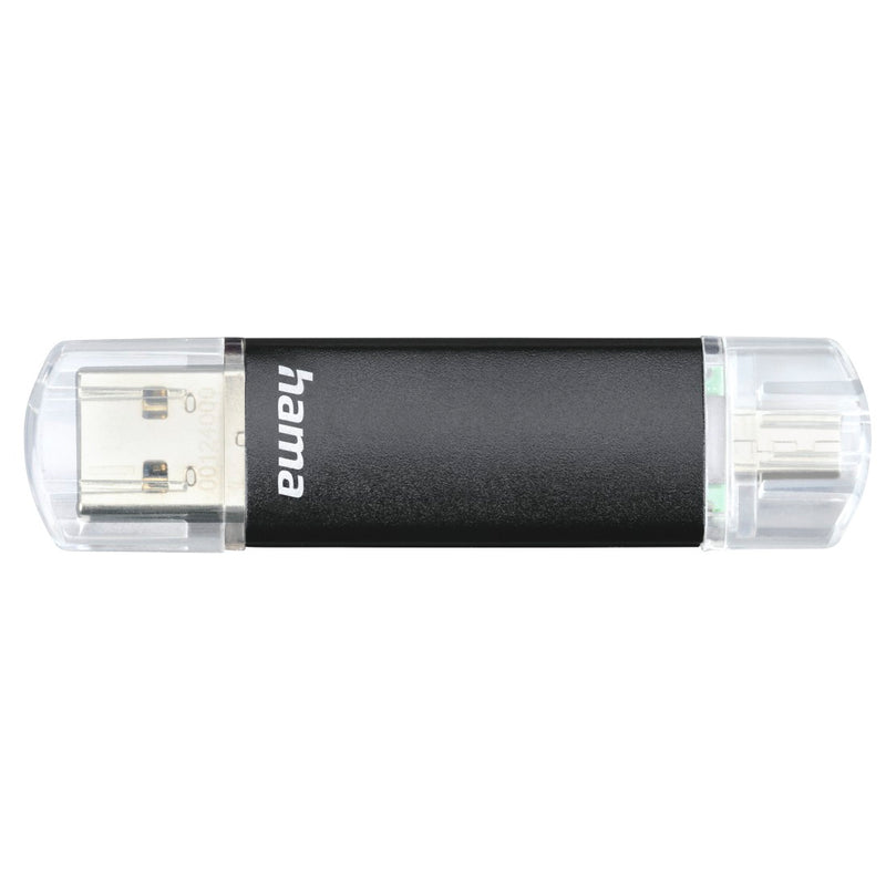 Hama USB-Stick "Laeta Twin", USB 3.0, 128GB, 40MB/s, Schwarz