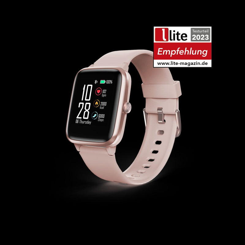 Hama Smartwatch "Fit Watch 5910", GPS, wasserdicht, Herzfrequenz, Kalorien, Rosé