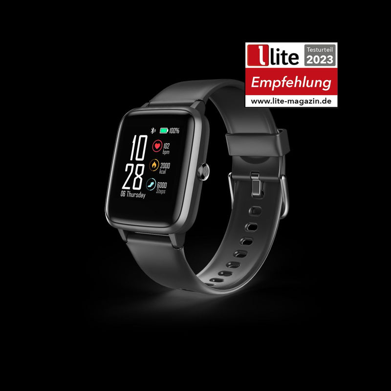 Hama Smartwatch "Fit Watch 5910", GPS, wasserdicht, Herzfrequenz, Kalorien, SW