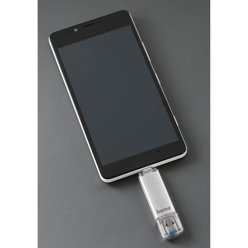 Hama USB-Stick "C-Laeta", USB-C USB 3.1/USB 3.0, 128GB, 40 MB/s, Silber