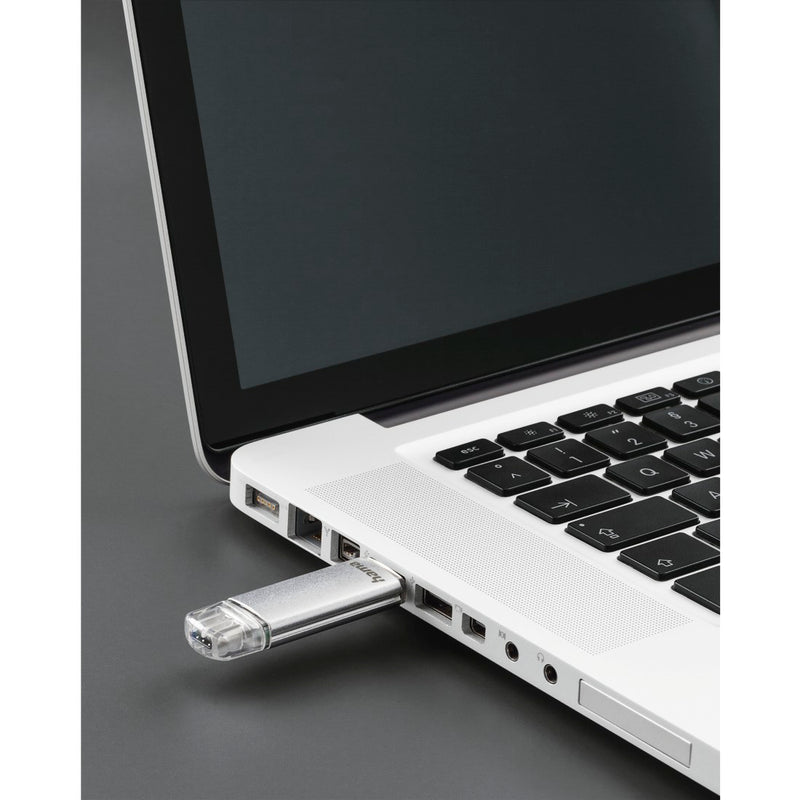 Hama USB-Stick "C-Laeta", USB-C USB 3.1/USB 3.0, 128GB, 40 MB/s, Silber