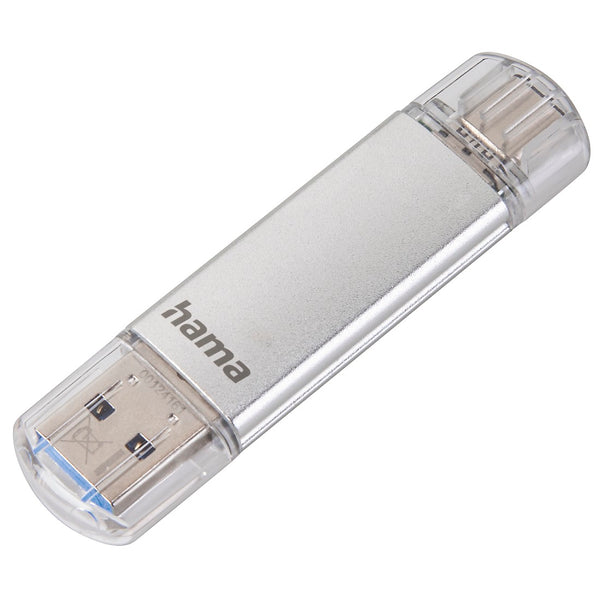 Hama USB-Stick "C-Laeta", USB-C USB 3.1/USB 3.0, 256GB, 70 MB/s, Silber