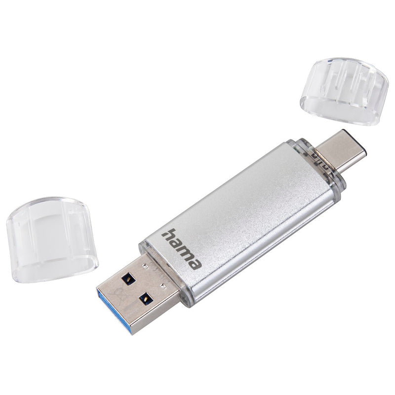 Hama USB-Stick "C-Laeta", USB-C USB 3.1/USB 3.0, 256GB, 70 MB/s, Silber