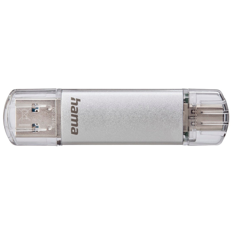 Hama USB-Stick "C-Laeta", USB-C USB 3.1/USB 3.0, 256GB, 70 MB/s, Silber