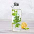 Xavax Glasflasche 1 l, mit Schutzhülle, Schlaufe, für Kohlensäure u. heiss/kalt