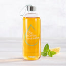 Xavax Glasflasche 1 l, mit Schutzhülle, Schlaufe, für Kohlensäure u. heiss/kalt