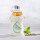 Xavax Glasflasche 1 l, mit Schutzhülle, Schlaufe, für Kohlensäure u. heiss/kalt