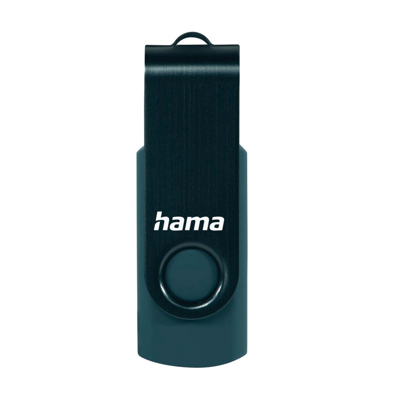 Hama USB-Stick "Rotate", USB 3.0, 256GB, 90MB/s, Petrolblau