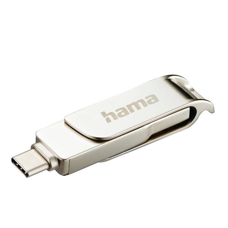 Hama USB-Stick "C-Rotate Pro", USB-C 3.1/3.0, 256GB, 100MB/s, Silber