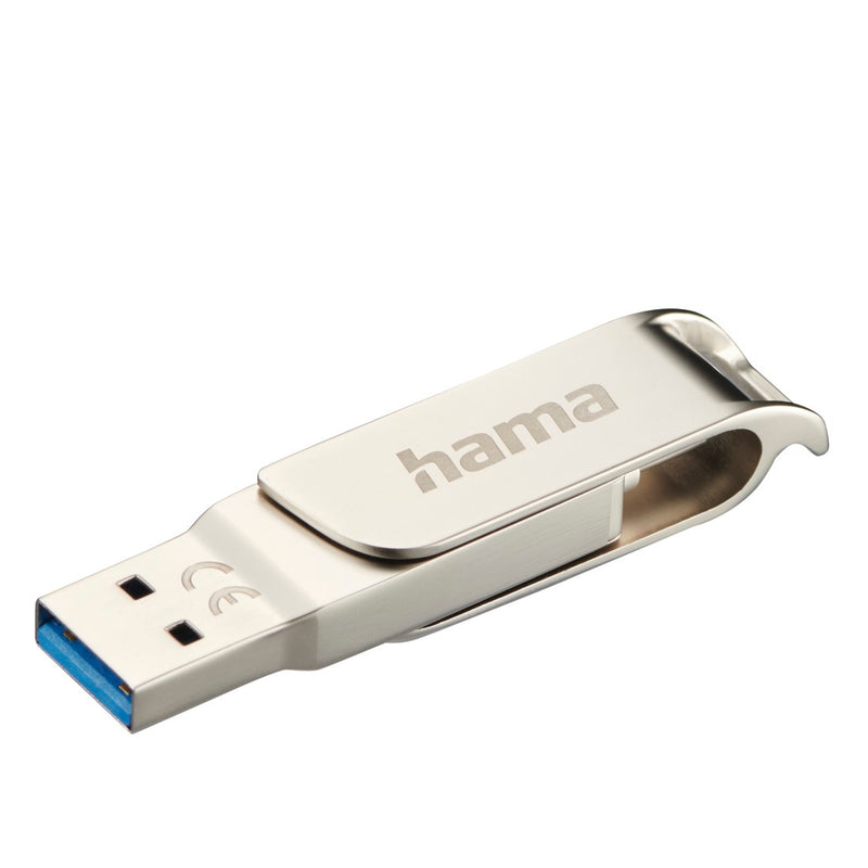 Hama USB-Stick "C-Rotate Pro", USB-C 3.1/3.0, 256GB, 100MB/s, Silber