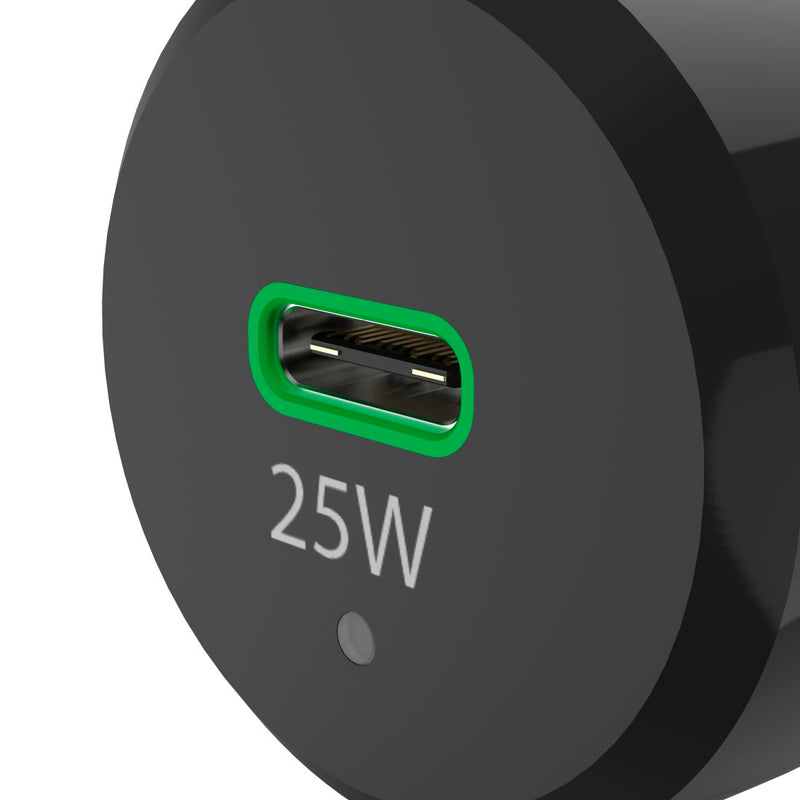 Hama Schnellladegerät Auto mit Ladekabel USB-C, PD, 25 W, 1 m, Schwarz