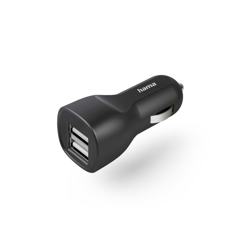 Hama Ladegerät Auto, 2x USB-A, 12 W, Schwarz