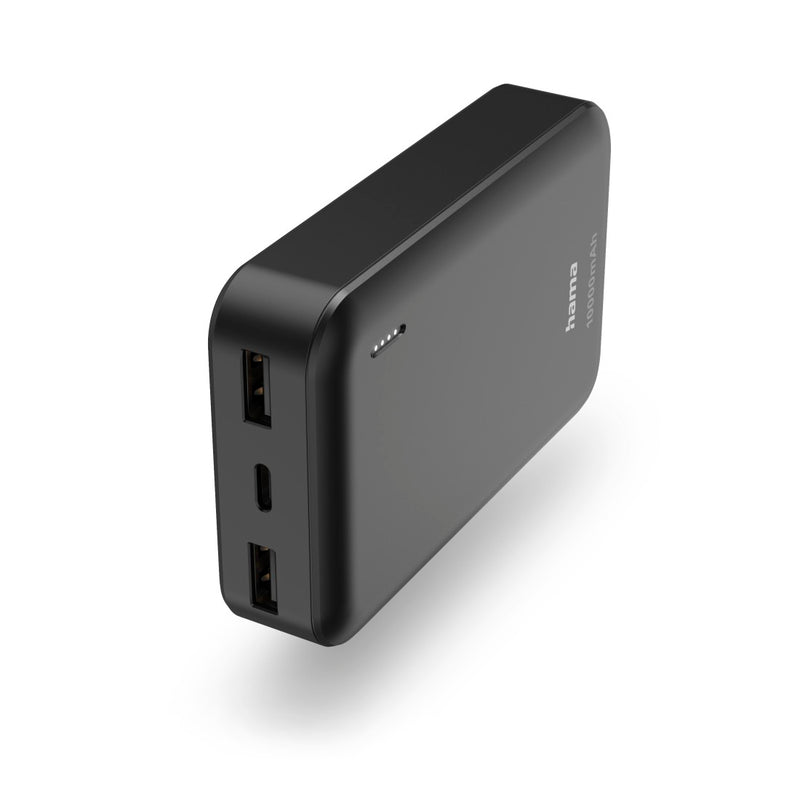 Hama Power Pack "Pocket 10", 10000mAh, Ausgänge: 2x USB-A, Anthrazit