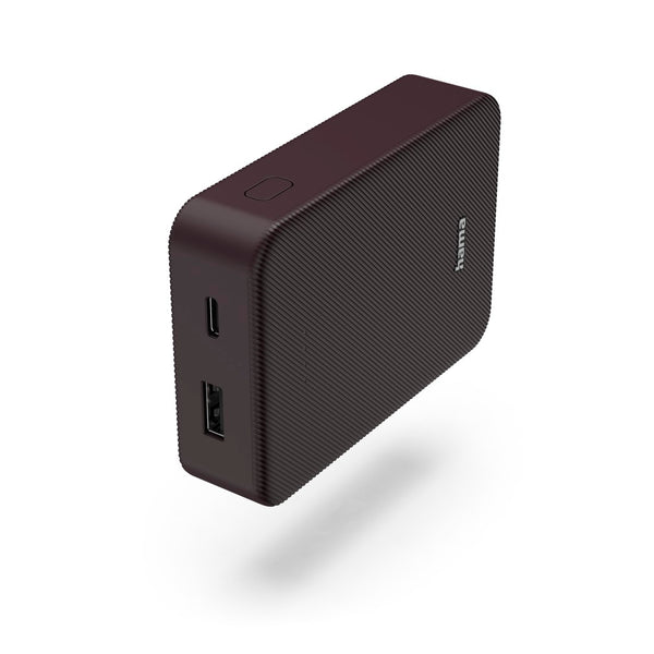 Hama Power Pack "Colour 10", 10000mAh, 2 Ausgänge: USB-C, USB-A, Pflaume