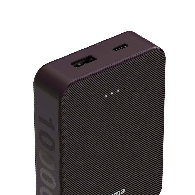 Hama Power Pack "Colour 10", 10000mAh, 2 Ausgänge: USB-C, USB-A, Pflaume