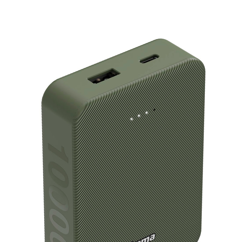 Hama Power Pack "Colour 10", 10000mAh, 2 Ausgänge: USB-C, USB-A, Grün